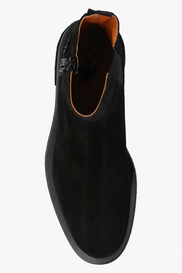 【関税込み】Sponge Loafer Ankle Boots - Off White - Black/Mi Sponge' leather ankle boots Off - baldinini blue denim